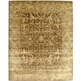 Antique Weave Oushak Wool Oriental Area Rug in Tobacco