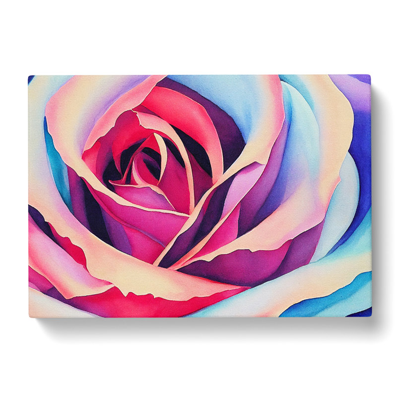 Tremendous Rose Flower - Wrapped Canvas, 50cm H x 76cm W x 3cm D