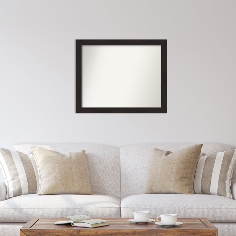 Miroir d'appoint mural en plastique espresso, H 26 po x l 32 po