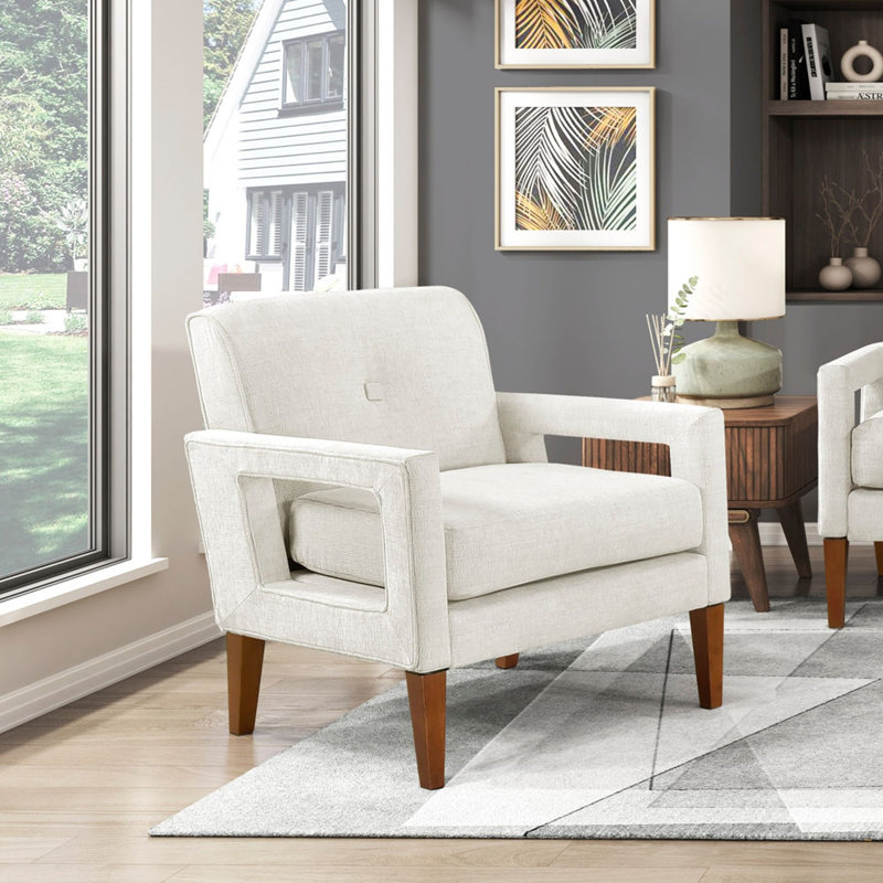 Fauteuil 1 pièce Modern Living Chenille, Beige