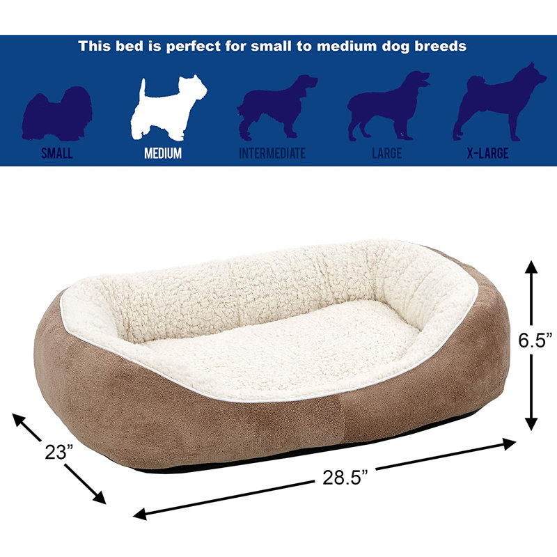 Lit douillet Mid-West Quiet Time, Moyen (l 30,5 po x P 23,5 po x H 7 po), Taupe