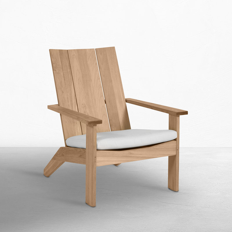 Méridienne Ashir, Welt, Lin chambray, Teck naturel