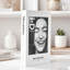 Ensemble de 4 livres décoratifs noirs et blancs, faux livres de mode avec couvertures de portrait pour table basse et bibliothèque
