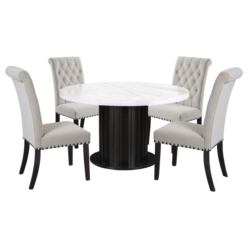 Ensemble de table de salle à manger 5 pièces, Gris