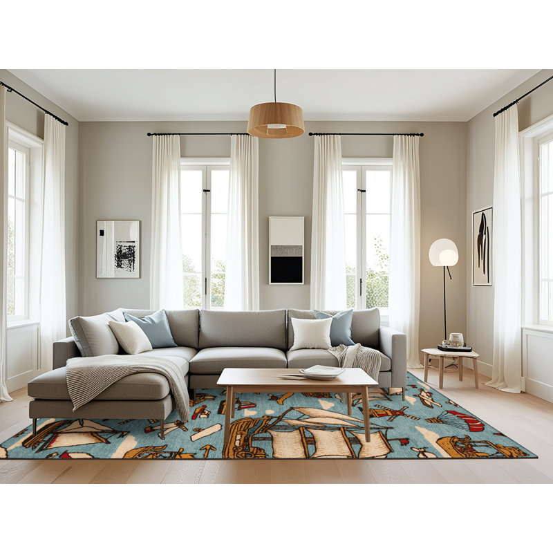 Tapis de transport gris lavable à la machine, Rectangle 6 pi x 9 pi