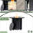 30" Propane Gas Fire Pit Table, 50000 BTU Round Steel Fire Pit with Wood Grain Ceramic Tabletop for Outside Patio Deck Garden Backyard- Black-118819841-118819840