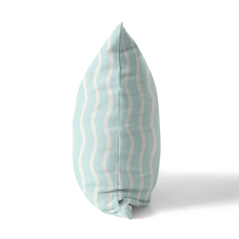 Coussin Wiggle Row, Bleu clair / bleu, H 26 po x l 26 po
