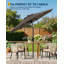Parasol de patio extérieur de 9 pi avec manivelle et inclinaison à bouton-poussoir, protection UV imperméable-1139125033