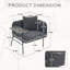 Fauteuil de détente Lounge avec petite table et coussin de dossier-1957562610