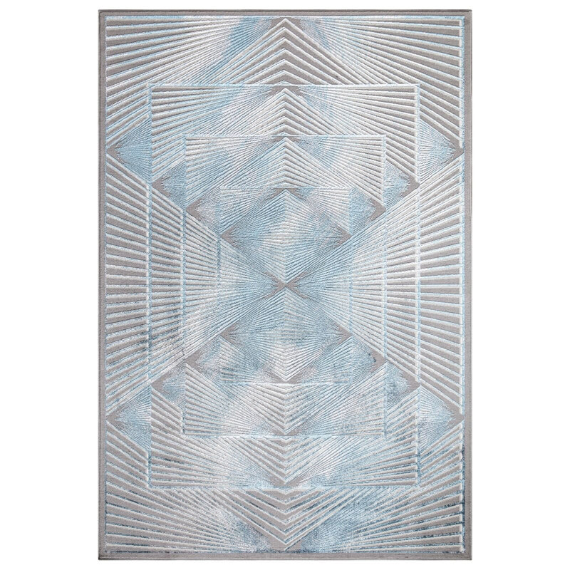 Hayvn Geometric Area Rug, Rectangle 80 x 150cm