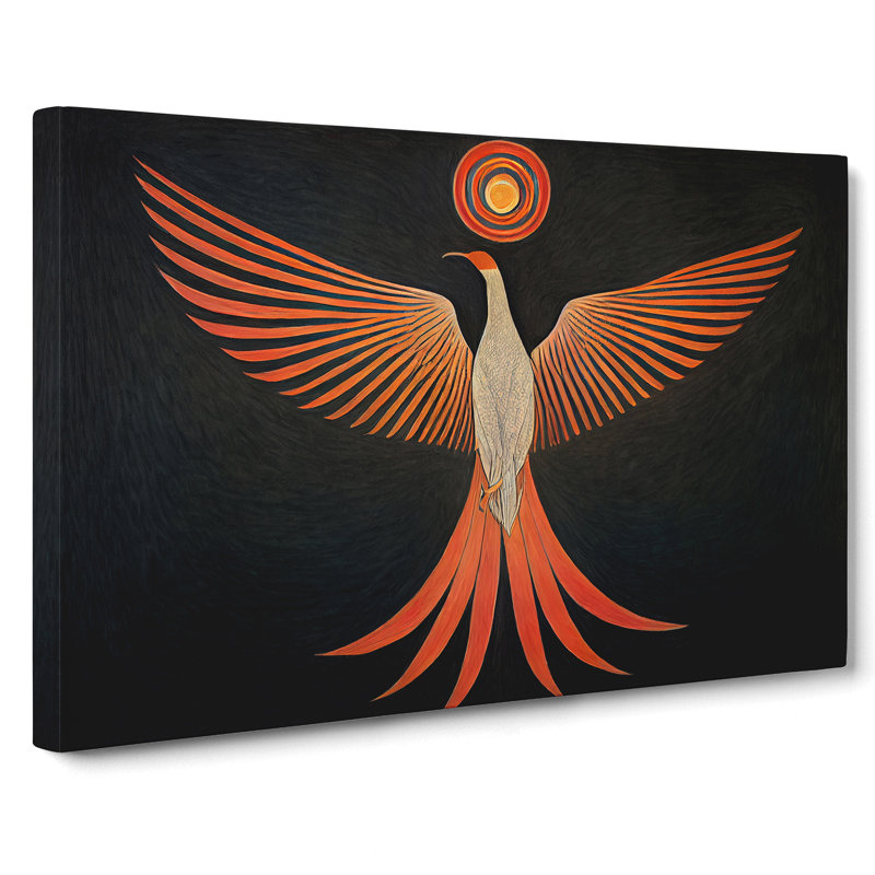 Sparkling Phoenix Bird Abstract - Wrapped Canvas, 35cm H x 50cm W x 3cm D