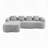 Boneless Modular Chenille Couch-2077090327