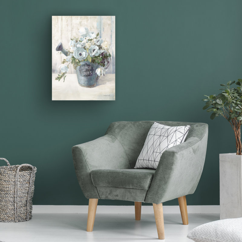 Art sur toile bleu ,ologi, H 47 po x l 35 po