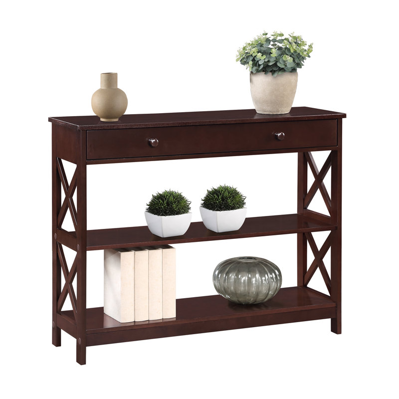 Aafko 39.5" Console Table, Espresso, 31.5" H x 39.5" W x 12" D