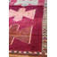 Tapis unique rose, fuscia et ivoire de 3 pi 6 po x 10 pi 1 po Herki
