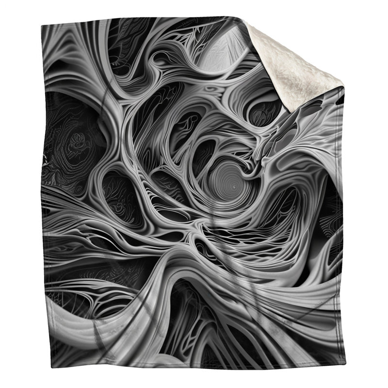 Couvertures complexes à tourbillons abstraits, 50in W x 60in H