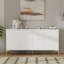 Wood Sideboard With Carved Door Panels-2073681070