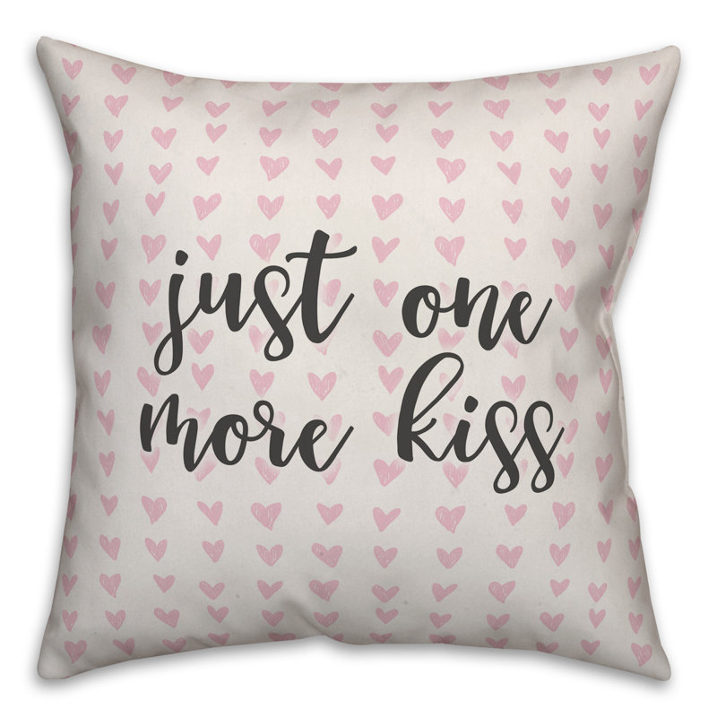  Coussin Just One More Kiss in Hearts, Housse de coussin