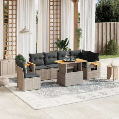 Vidaxl Garden Sofa Set Grey