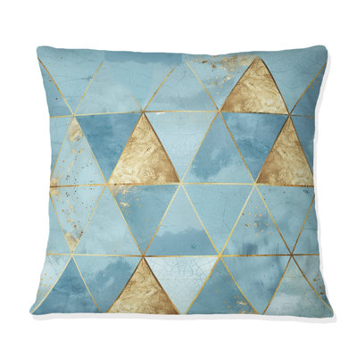 Triangle Glam I - Glam Throw Pillow