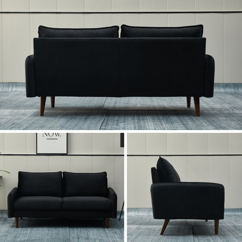 Glengormley Upholstered 70'' Sofa, Dark Gray 100% Polyester