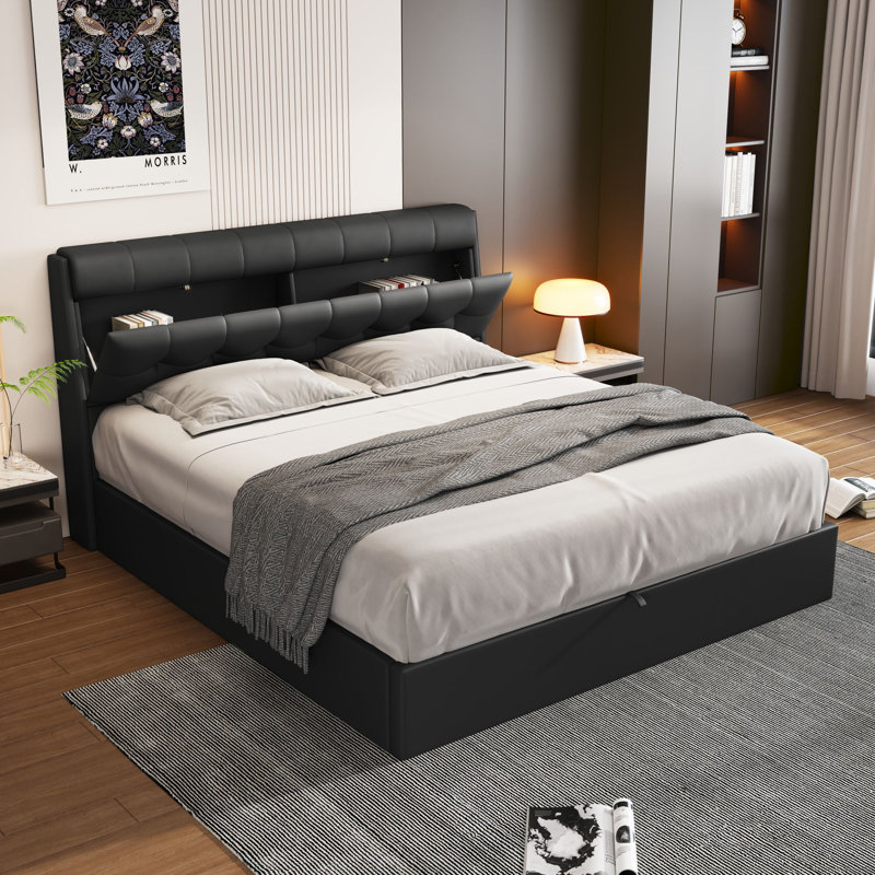 Cartina Bed, Kingsize (5'), Black