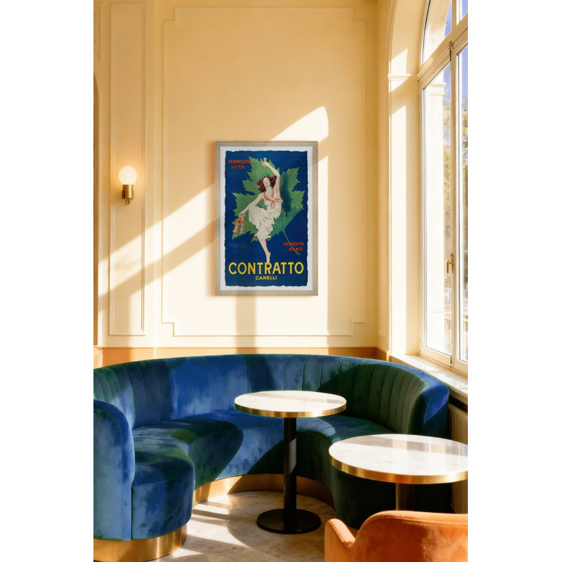 «Contratto Vermouth», reproduction encadrée, H 18 po x l 12 po