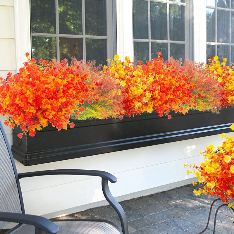 12 ensembles de fleurs d'automne artificielles résistantes aux rayons UV pour la maison de l'Action de grâce