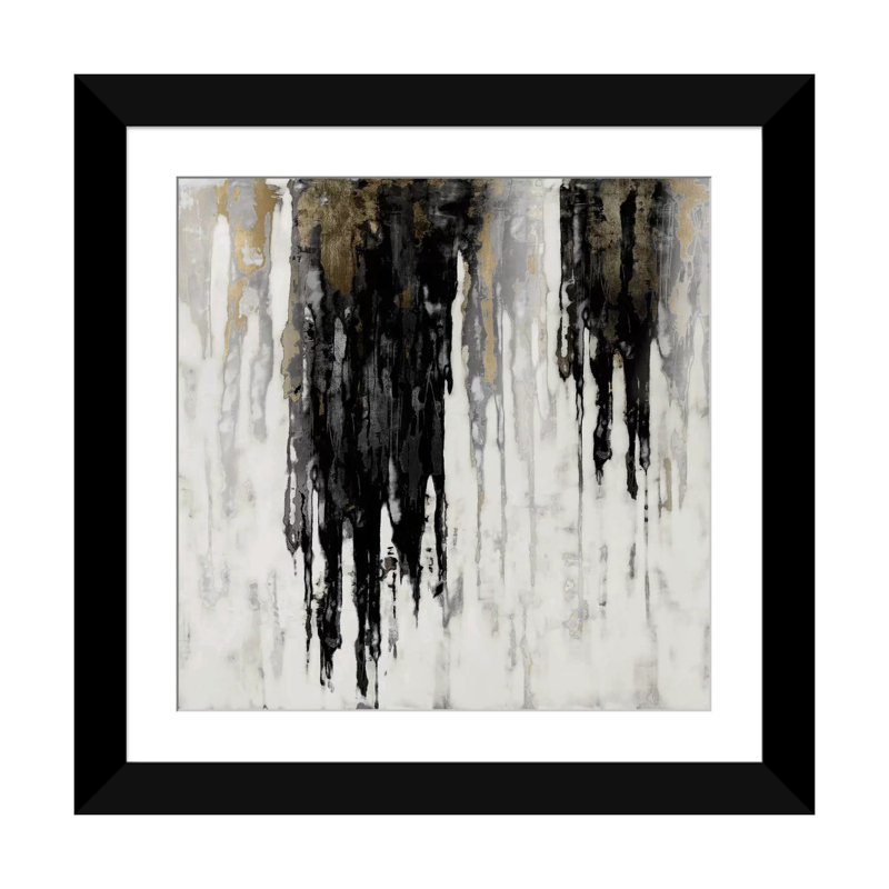 «Neutral Space I», reproduction d'art sur toile tendue, H 24 po x l 24 po x P 1 po, Papier beaux-arts encadré noir, Blanc
