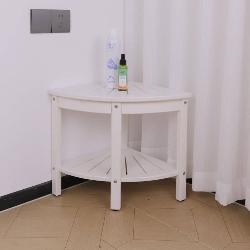 Tabouret de douche en PEHD, Blanc