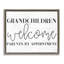 «Grandchildren Welcome Parents by Appointment Floating Frame», conception de Jaxn Blvd.-29647696-29647697