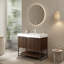 Meuble-lavabo en bois massif rayé Yolan 