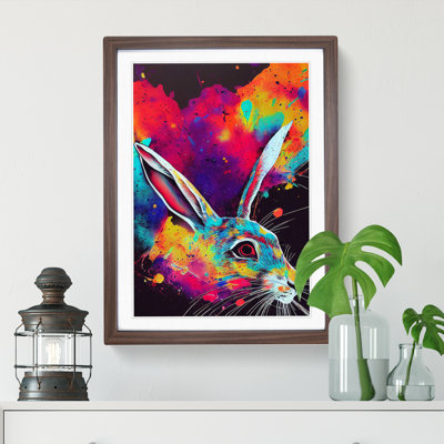 Paint Splashed Hare No.1 - Framed Print