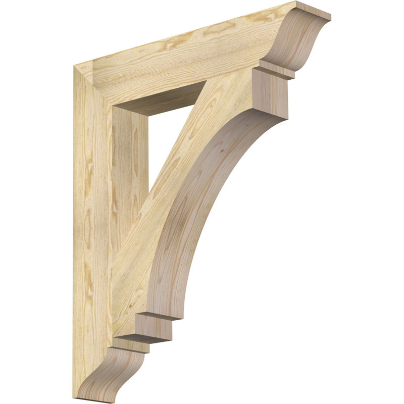 6"W x 32"D x 38"H Imperial Traditional Rough Sawn Bracket, Douglas Fir, Douglas Fir, 38" H x 6" W x 32" D