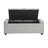 Storage Bench With Gray Boucle Fabric And Plywood Support Contemporary Covering Space-22726033