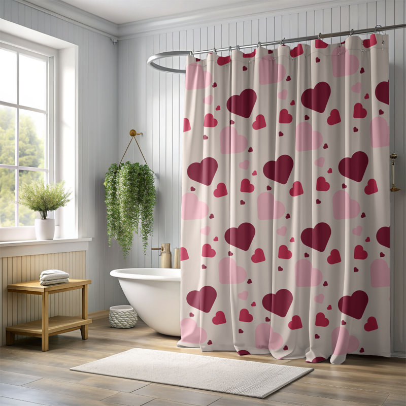 Rideau de douche Love Groove - Premium, H 74 po x l 71 po