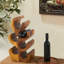 Solid Wood Tabletop Wine Bottle Rack Brown-884544466