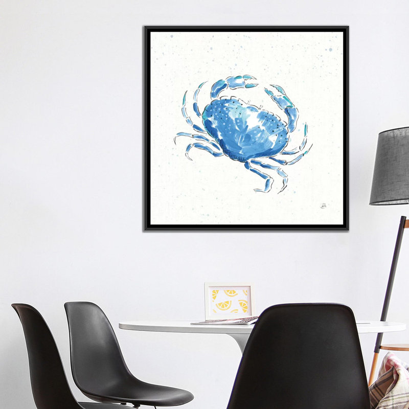 « maritime x », impression sur toile, H 37 po x l 37 po x P 1,5 po, Toile avec cadre noir, Pas de tapis