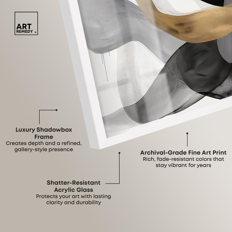 Ensemble de 2 décorations murales bohème glamour doré de luxe par Art Remedy, cadre blanc, 37 x 46, H 46 po x l 37 po