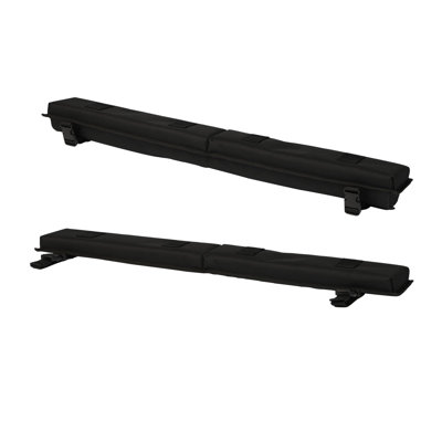 Coussin de toit souple, support de toit de voiture universel de 30 po pour diverses barres transversales, porte-bagages de chargement de kayak de 176 lb avec 2 sangles d'attache, 2 sangles à boucle rapide et sac de rangement pour planche à neige SUP Canoe