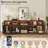 95" Farmhouse Tv Stand For Tvs Up To 100 Inch With Power Outlets, Large Media Console With Led Lights For Living Room-1744992664