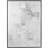 Canvas Abstract Gray Framed Wall Art with Black Frame
