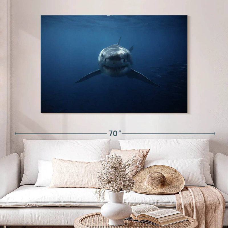 Brampt Shark Stalking, 34" H x 51" W