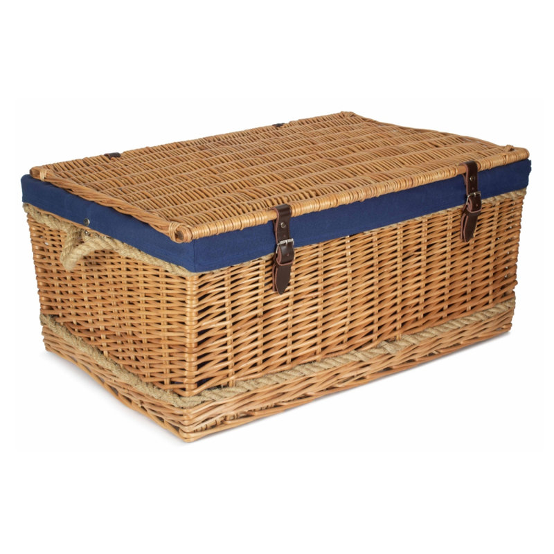 Bay Isle Home Tabit Wicker Decorative Basket, Blue