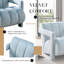 Fauteuil contemporain en velours pour salon