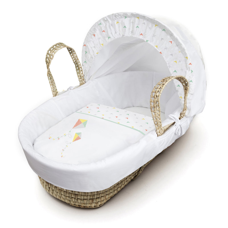 Butler Moses Basket With Stand with Bedding with Mattress