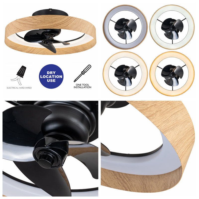 Aviona 3-Blade DC Ceiling Fan with 3CCT Dimmable LED Lights and Remote Control