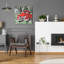  «Big Red Truck 4» par Annie Warren, art mural en verre acrylique, 24 po x 24 po-32610276