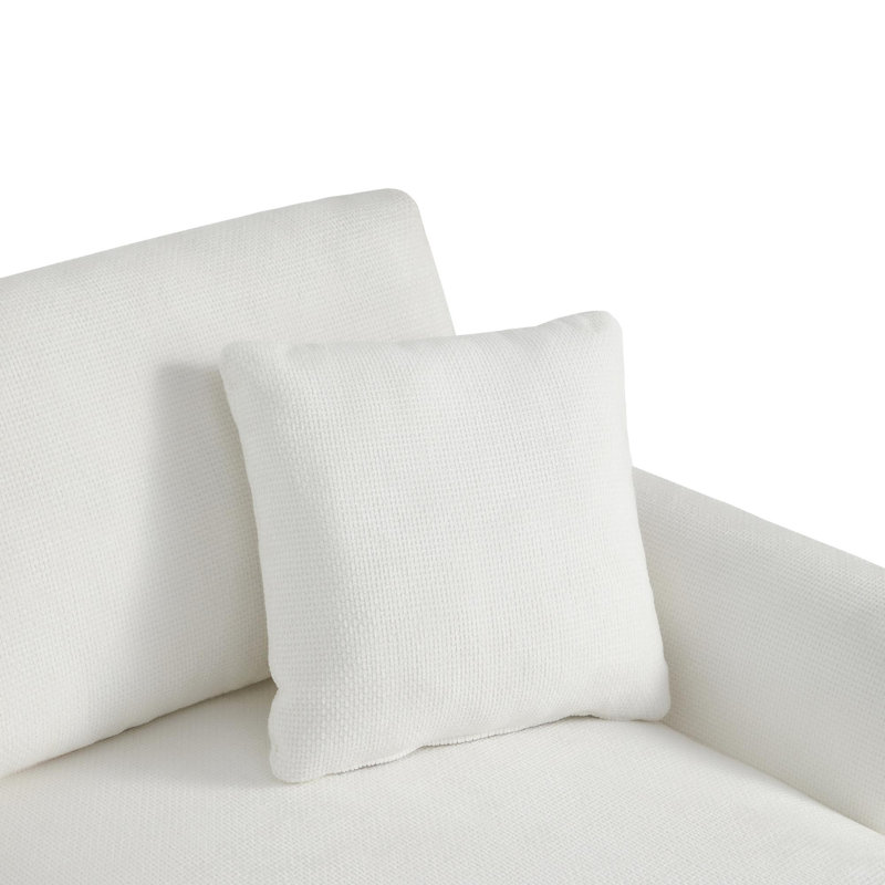 Canapé modulaire surdimensionné Emerton, Chenille blanche
