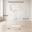 Tabouret de bar réglable avec pivot en métal noir, bois gris clair et similicuir noir avec repose-pieds arrondi en T - ensemble de 3-103063222-103063210